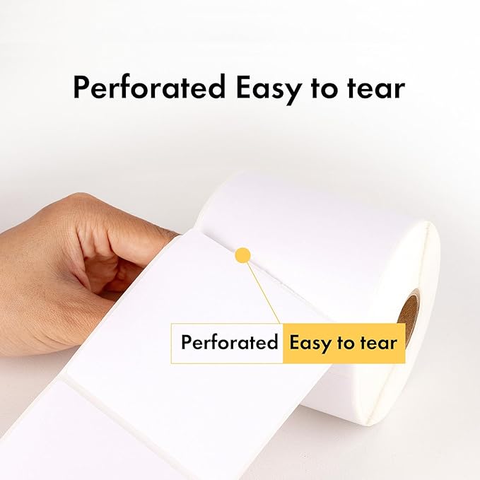 HOUSELABELS 2.25" x 1.25" Address Labels on 1" Core Compatible with Zebra and Rollo Printers, 1 Roll / 1,000 Labels per Roll