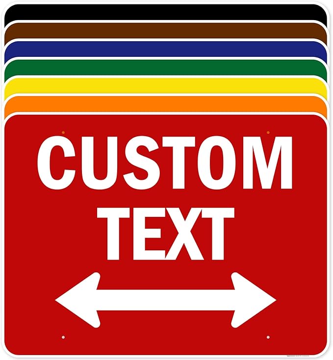 Custom Arrow,Custom Directional Sign, Two way Arrow,36x48 Inches, Rust Free DiBound, Fade Resistant, Made in USA by My Sign Center