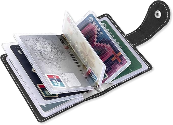 PRIVILLA 2 Pcs Credit Card Holder and business card holder，Sd Card Holder Each Has 26 Card Organizers, 2024 New Credit Card Holders book for Men and Women.