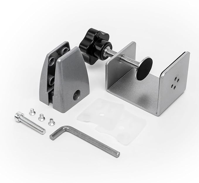 6-Pack Desk Shield Clamp for 2 to 20mm Thick Panel, Adjustable Desk Divider Clips, Aluminum Sneeze Guards, Desk Privacy Panel Clamps for Offices, Stores, Schools