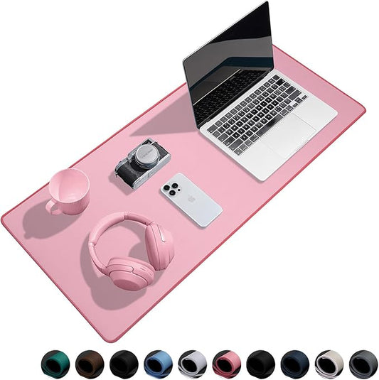 Reniteco Waterproof Large Gaming Mouse Pad with Durable Stitched Edges, Non-Slip Rubber Base, Grainy Jacquard Mouse Mat Desk Pad for Home Office Gaming, 27.6"x11.8"x0.12", Pink