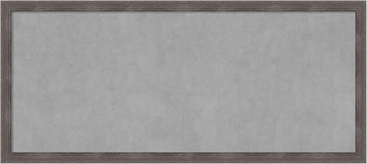 Amanti Art Grey Framed Magnetic Board 23x51 Oversize Vision Board for use with Magnets, 100% Metal Sheet to Display Items as Office Decor or for Home Organization in mudroom, Kitchen or Kids Room