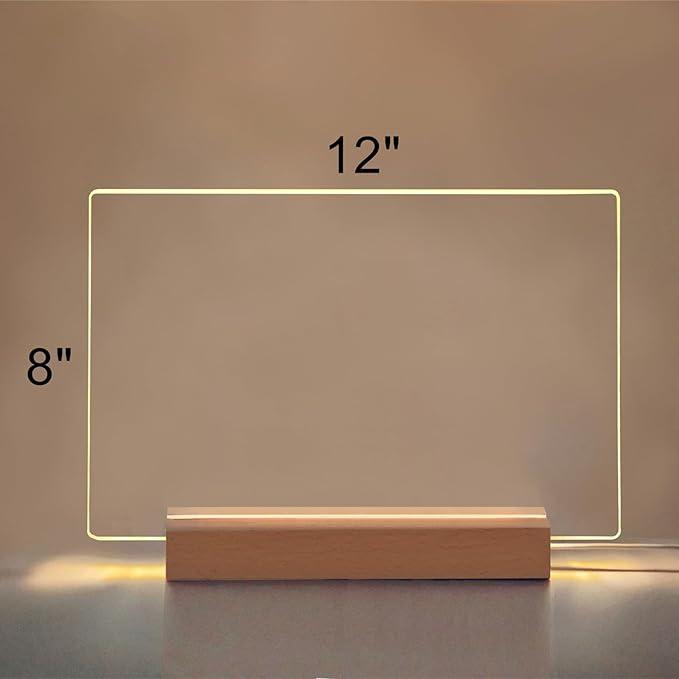 SetGame Led Note Board with Colors 7 Pens, Light Up Dry Erase Board with Stand as Night Light for Room/Store/Office/Festival/Gifts, Personal Art Creative Drawing Board for Boys/Girls/Teens & Adults