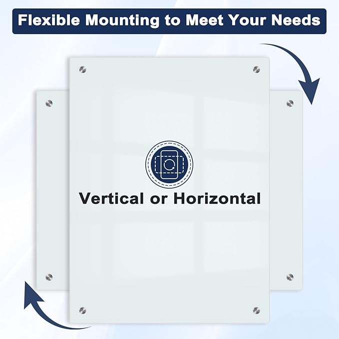 Magnetic Glass Whiteboard, 6' x 4' Glass Dry Erase Board for Wall, 72" x 48" Large Frameless White Board with 1 Marker Tray and 10 Magnets for Office, Home, Classroom - Normal White