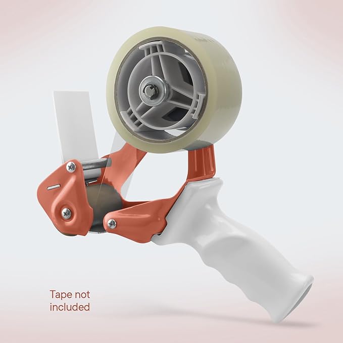 TAPEWELL Heavy Duty Metal Frame 3 Inch Wide Packing Tape Dispenser Gun with Special Ergonomic Handle, 3" Core, Premium Tempered Steel Blade
