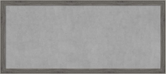 Amanti Art Grey Framed Magnetic Board 23x51 Oversize Vision Board for use with Magnets, 100% Metal Sheet to Display Items as Office Decor or for Home Organization in mudroom, Kitchen or Kids Room