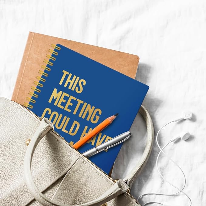 XQLZY This Meeting Could Have Been A Fist Fight Navy Blue Spiral Notebook, Funny Corporate Humor Notepad, Office Sarcastic Humor Gifts for Men Women Coworker BFF Friend, Coworker Christmas Gifts