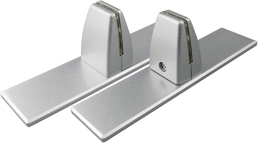 2 Pcs Sneeze Guard Clamp, Bracket Sneeze Guard Shield Base for Countertops, Stick On Heavy Duty Auminum Partition Guard Clamp, Panel Support Clamp Stand for Clear Desktop Counter Reception