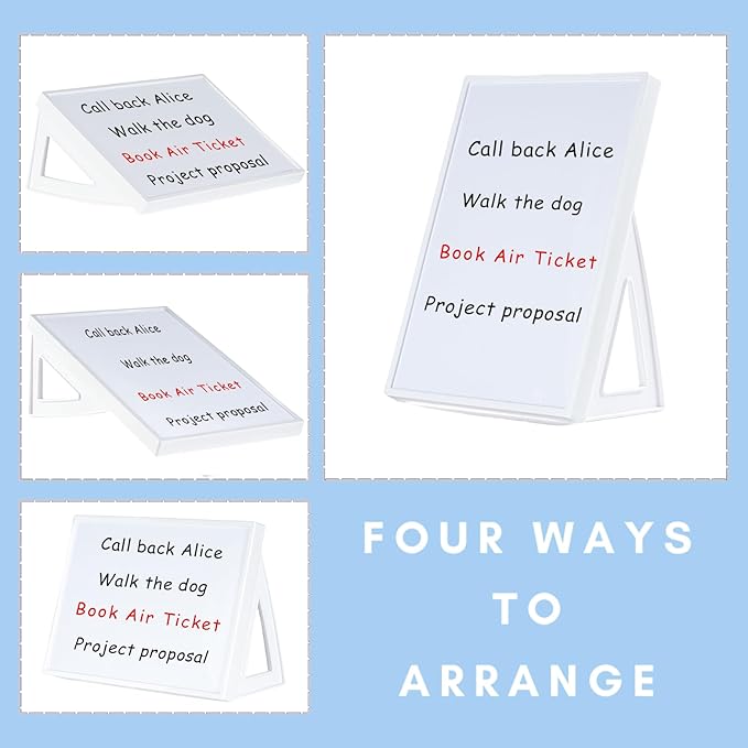 Dry Erase Board, Small Whiteboard with Stand, A4 Size 11.7 x 8.3 Inches with Two Dry Erase Markers