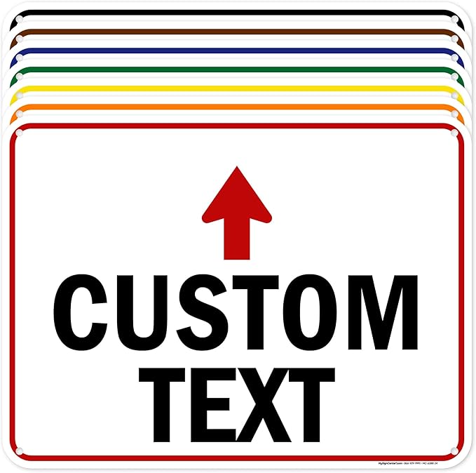 Custom Arrow,Custom Directional Sign, Up Arrow,18x24 Inches, 55 mil thick HDPE (high density polyethylene) Made in USA by My Sign Center