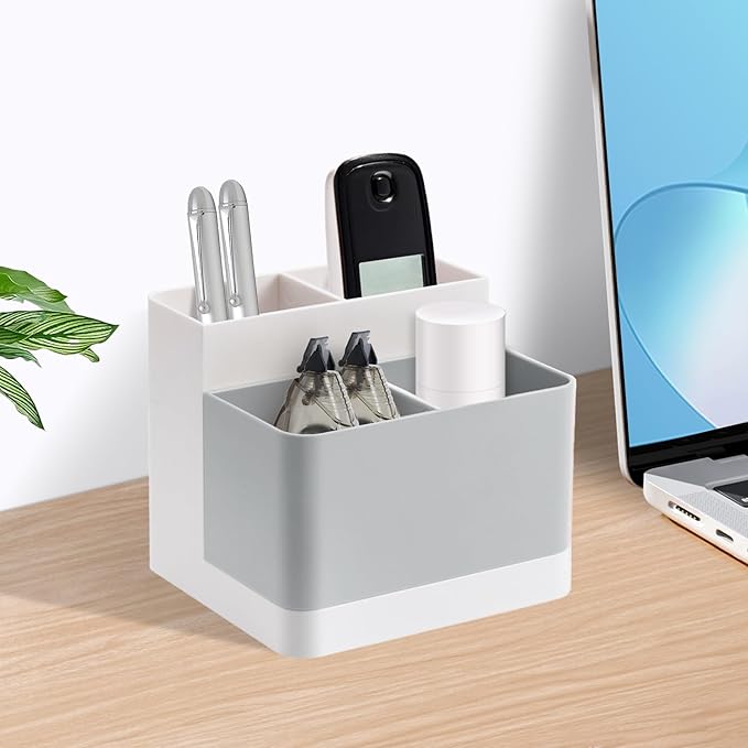 Poeland Desktop Storage Organizer Pencil Card Holder Box Container for Desk, Office Supplies, Vanity Table