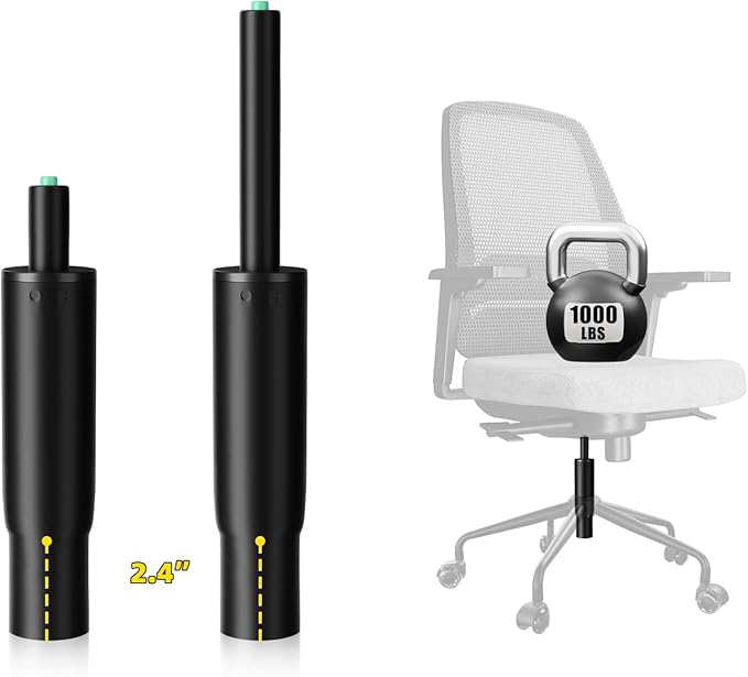 7 Inches to 11 Inches Short Office Chair Cylinder Replacement, 4" Stroke, Heavy Duty 1000 lbs, Lower the Seat Height by 2", Fit for Office Chair High Base Short Person, Class 4 (Sinking 2.4")