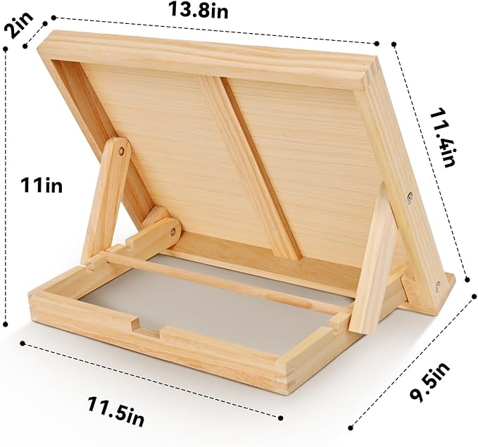 DRAWLEX Tabletop Easel - Easel for Painting, Adjustable Angle Art Easels for Painting, Art Supplies Gift for Christmas Birthday for Adults Student Artist, 13 4/5 Inches by 11 2/5 Inches