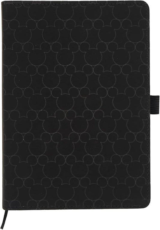 Happy Planner Disney Mickey Dot-Grid Journal for Office, School, or Journaling, Vegan Leather Notebook, A5 Size, 80 Pages, Obsidian