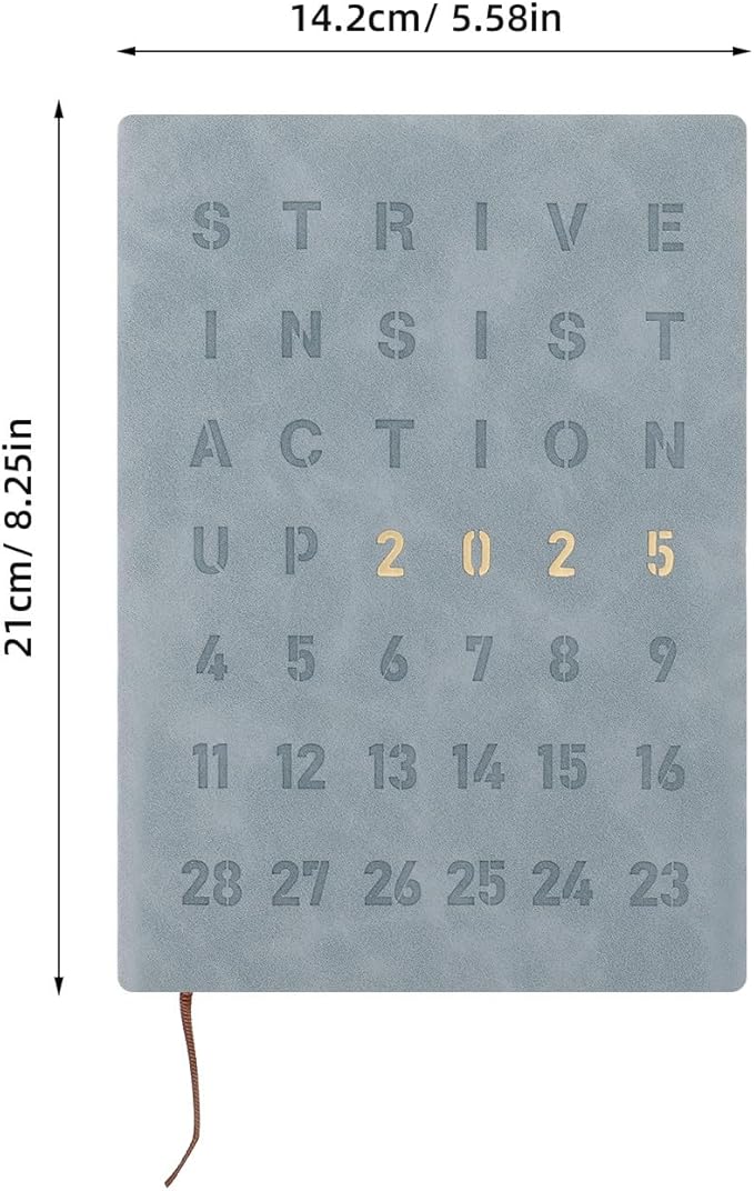 CIYODO Fitness Journal Notebook Workout Planner Daily Training Scheduler A5 Blue Fitness Agenda Notepad for Gym Exercise and Weight Loss Tracking 2025