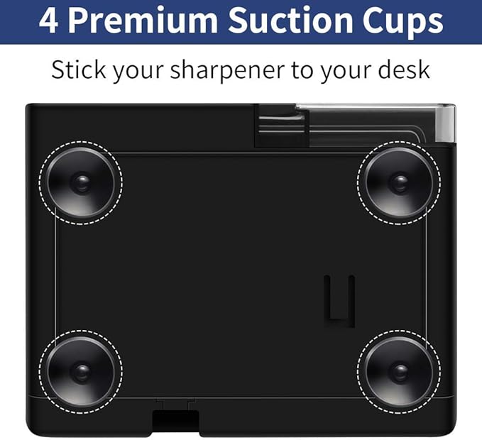 AFMAT Electric Pencil Sharpener, Heavy Duty Pencil Sharpeners for 6-8mm Colored Pencils, Fast Sharpen, 3 Sharpness Setting, 10,000+ Sharpenings for Classroom/School/Home/Teachers, PS106