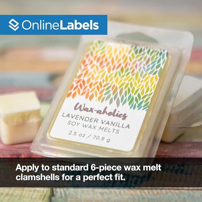 3 x 2 Rectangle Labels - Permanent, White Matte - Wax Melt, Soap, Address Labels - Pack of 10,000 Labels, 1,000 Sheets - Inkjet/Laser Printers - Online Labels