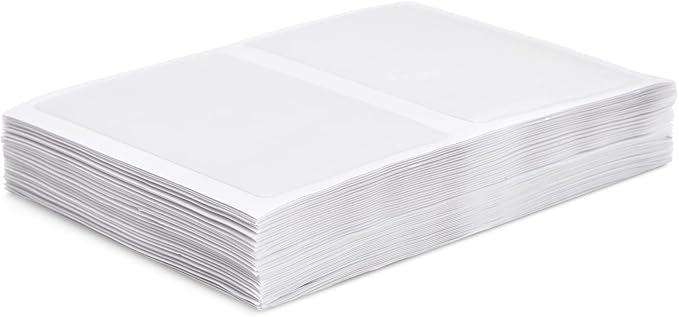 Juvale Business Card Holder Sleeves - Secure Adhesive Pockets - Index Card Holder for Notes - Storage Bin Labels & Clear Pocket Sleeves - Clear Plastic, 3.75 x 2 in, Pack of 100