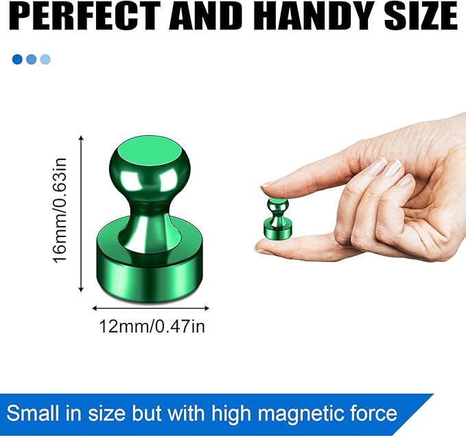 LOVIMAG Fridge Magnets 20Pcs Refrigerator Whiteboard Small Strong Magnet Classroom Kitchen Accessories Decorative Locker Set Decor Must Haves Office Calendar Refrigerador Magnetic Cute Crafts Green