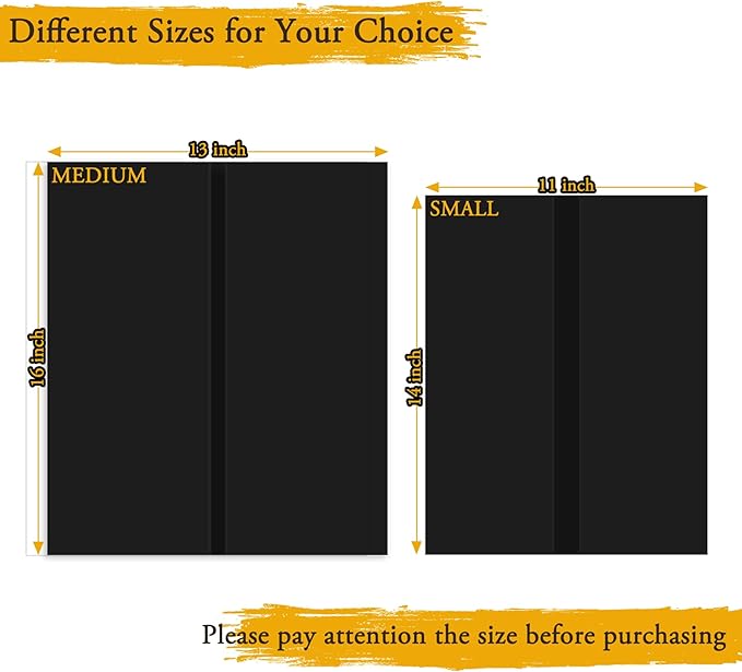AKONEGE 3PCS Small Trifold Poster Board, 21 x 14 Inches Black Corrugated Cardboards Mini Tri Fold Poster Boards for School Projects, Science Fair, Business Presentations, Exhibitions, Event Display