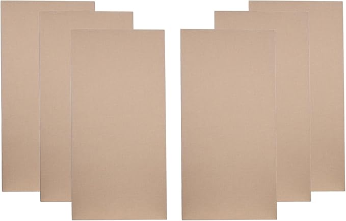 ATS Acoustics Home Office Residential Acoustic Treatment Room Kit Sound Absorbing Acoustic Panel 6 Pack for 50-100 Sq Ft (Tan)
