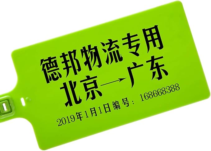 200Pcs Plastic Seals Shipping Label Tags, Writable Marker Big Sign Tie for Logistics, 255mm Total Length Self Locking Inventory Waterproof Tag Fastener with 3 Marker Pen (Green)