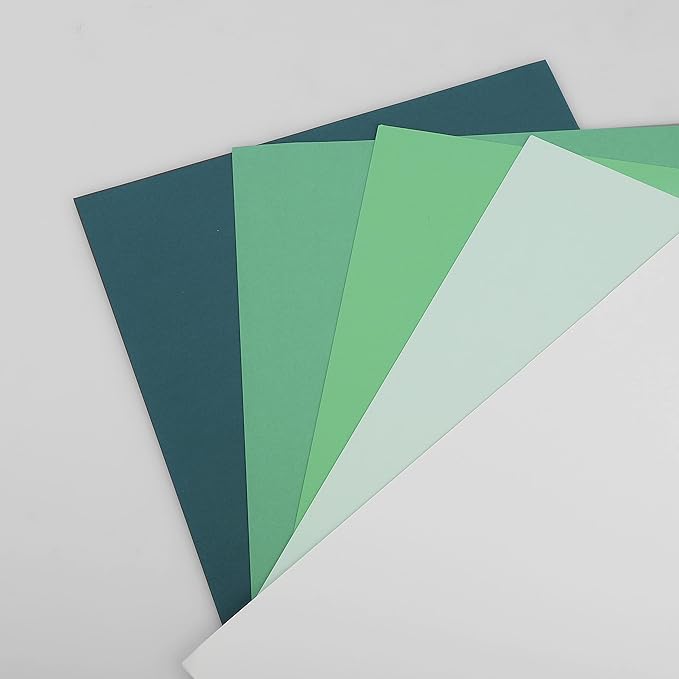 Green Colored Cardstock Thick Paper 50 Sheets, 8.5" x 11" Heavyweight 92lb Cover Card Stock for Crafts and DIY Cards Making