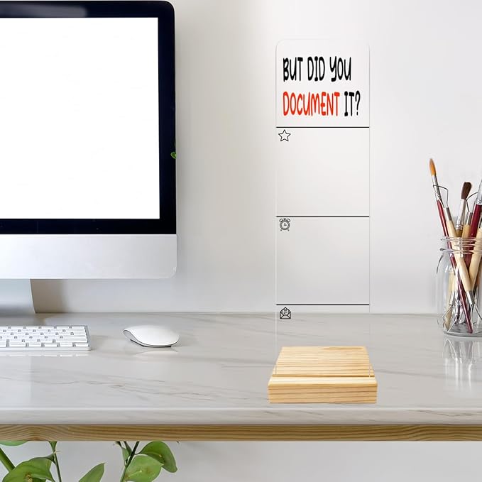 Monitor Memo Board Computer Monitor Memo Board But Did You Document It Sign Acrylic for Computer Monitors No Screen Damage With Removable Design 12.6x 3.15 x 0.2 inches