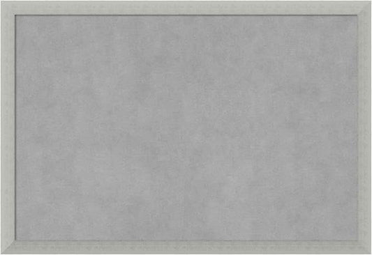 Amanti Art Silver Framed Magnetic Board 18x26 Medium Vision Board for use with Magnets, 100% Metal Sheet to Display Items as Office Decor or for Home Organization in mudroom, Kitchen or Kids Room