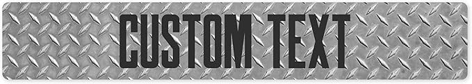 Custom Sign, Custom Street Sign, 11 Font Colors, 13 Font Styles, 4 Hole Options, 22 Sizes, 6x36 Inches, Rust Free DiBound, Fade Resistant, Made in USA by My Sign Center (Diamond Metal)