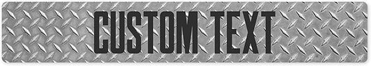 Custom Sign, Custom Street Sign, 11 Font Colors, 13 Font Styles, 4 Hole Options, 22 Sizes, 6x36 Inches, Rust Free DiBound, Fade Resistant, Made in USA by My Sign Center (Diamond Metal)