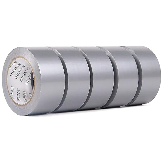 QILIMA Heavy Duty Duct Tape, Professional Grade Duct Tape for Photographers, Industrial, Professional Use, 2 Inch X 30 Yards, 5 Rolls Gray
