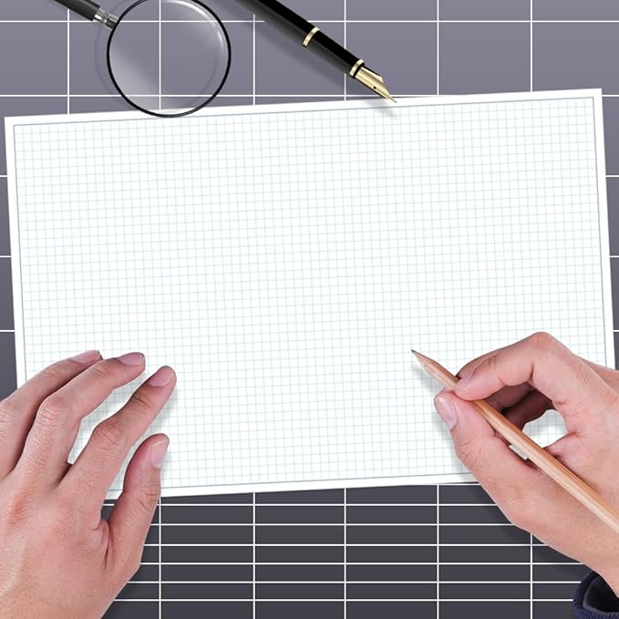 (5-Pack) Engineering Graph Paper Pad - 17" x 11" Grid Paper for Engineering, Drafting, Blueprint Drawing, 125 Sheets/250 Pages 4x4 Blue Quad Rule by Better Office Products