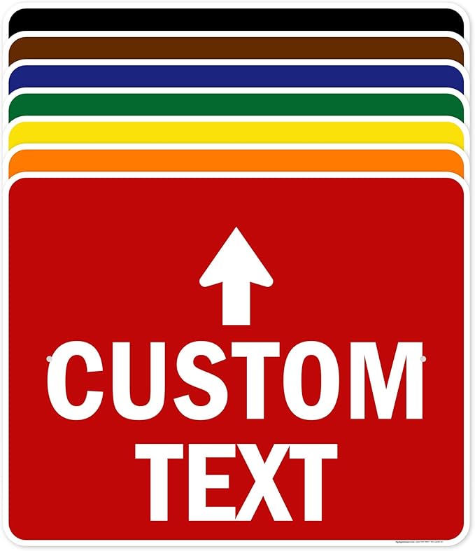 Custom Arrow,Custom Directional Sign, Up Arrow,24x30 Inches, Rust Free .063 Aluminum, Fade Resistant, Made in USA by My Sign Center