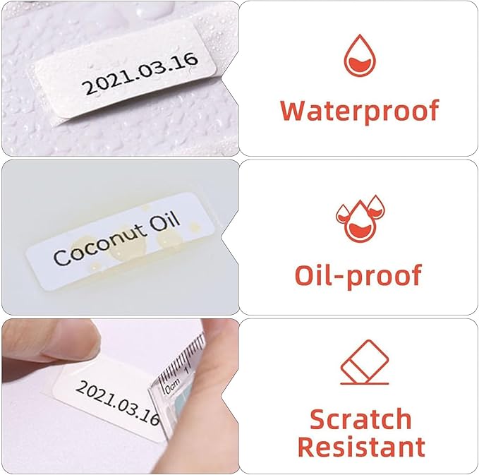 Risio Thermal Labels 2"x3.15"(50x80mm),80 Labels/Roll(5 Rolls),Waterproof, Oil-Resistant, Scratch-Resistant Thermal Label Paper,for Barcode/Address/Mailing/Logo/Business/Home