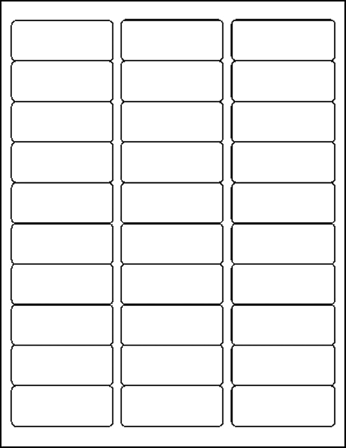 MACO Laser/Ink Jet White Address Labels, 1" x 2-5/8", 30 per Sheet, 750 per Pack (ML-3025)