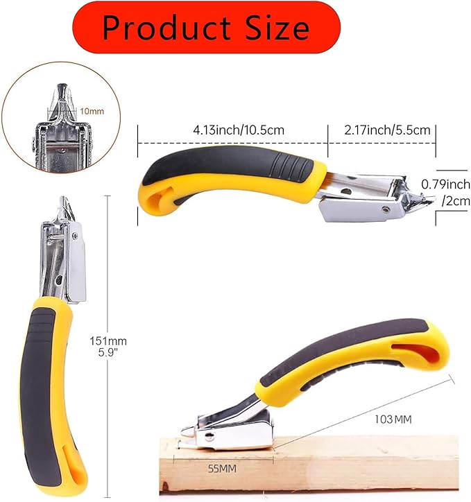 Staple Remover, Staple Puller Tool, Upholstery and Construction Heavy Duty Staple Remover, Strength Staple Puller Removing All Kinds of Staples(2 pcs)