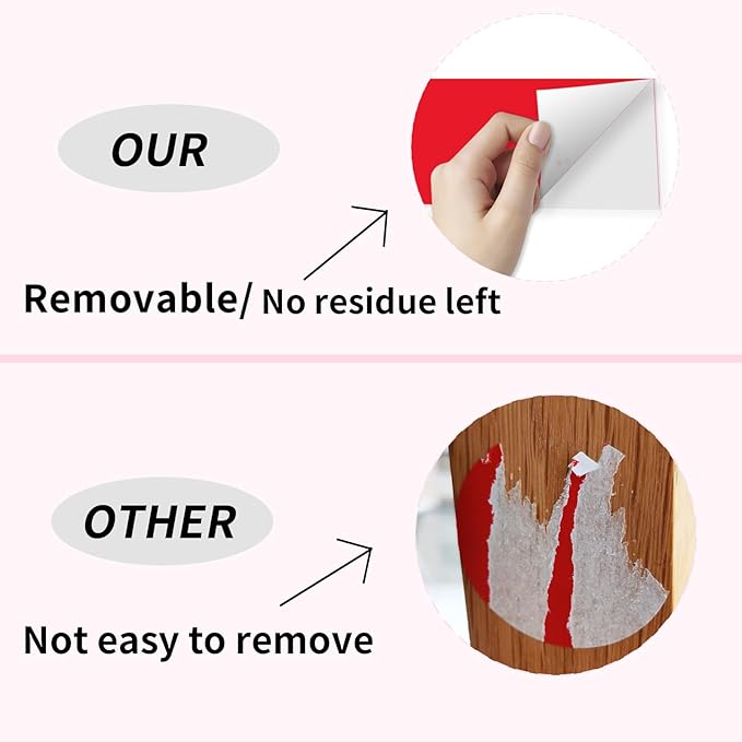 STARLIBOO 3"X5" Rectangle Colored Labels, Removable Moving Labels for Boxes, Permanent Warehouse Moving Stickers Square Label (250Labels, Red)
