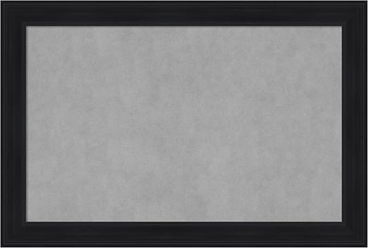 Amanti Art Black Framed Magnetic Board 25x37 Large Vision Board for use with Magnets, 100% Metal Sheet to Display Items as Office Decor or for Home Organization in mudroom, Kitchen or Kids Room