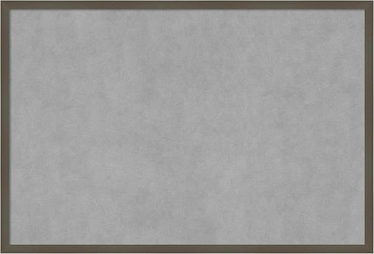 Amanti Art Grey Framed Magnetic Board 25x37 Large Vision Board for use with Magnets, 100% Metal Sheet to Display Items as Office Decor or for Home Organization in mudroom, Kitchen or Kids Room