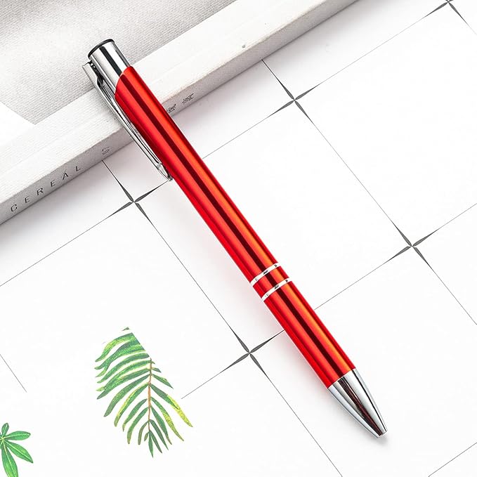 HH-STUDIO CUSTOM Promotional Items With Your Logo - 50 Pack Personalized Pens - Engraved Ballpoint Pens