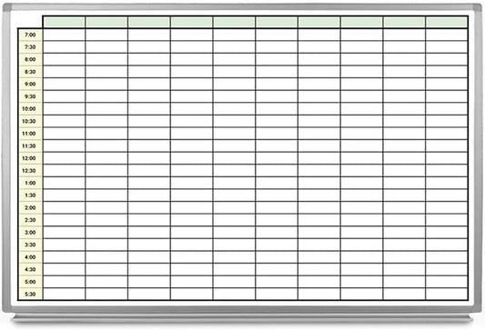 30 Minute Schedule with Color Whiteboard 60" x 40"