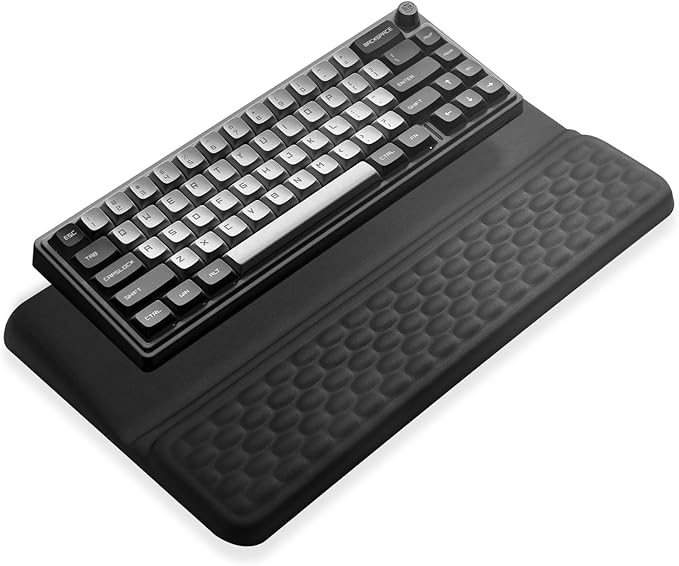 Starvortex Keyboard Stand with Wrist Rest, Ergonomic Keyboard Pad with Wrist Support, Keyboard Riser & Soft Memory Foam Cushion, 43cm Arm Rest Desk Accessories for Office,Home (Black)