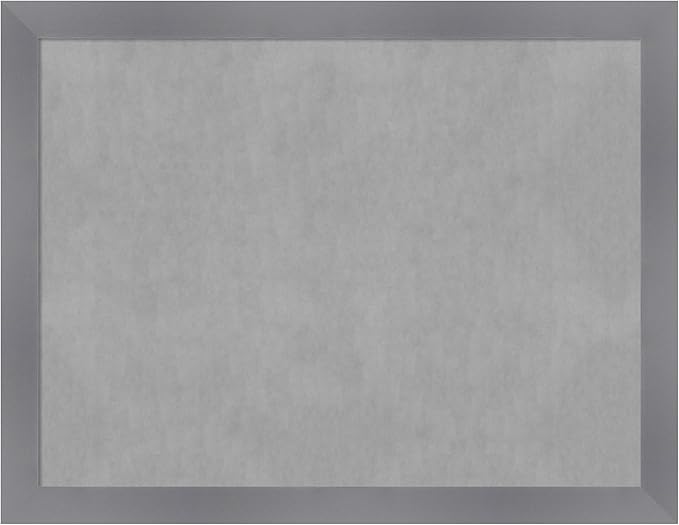 Amanti Art Grey Framed Magnetic Board 20x26 Medium Vision Board for use with Magnets, 100% Metal Sheet to Display Items as Office Decor or for Home Organization in mudroom, Kitchen or Kids Room