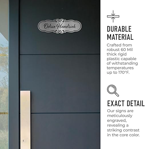 Custom Wall or Door Sign, Personalized Plaque Engraved Message for Bussiness, Property and Home Indoor/Outdoor, 4x12 Inches, Made in USA by Sigo Signs - Cloud