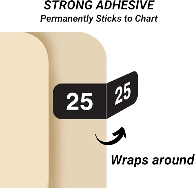 2025 MINI Year Labels, Doctor Stuff 2025 Chart Stickers, Black Color Coded, Ames Small Style, USA Made Year Stickers for End Tab File Folders, 500/Roll, 1 Roll, 1/2" x 1-1/2"