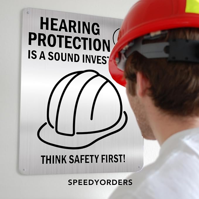 Custom Outdoor Metal Sign - Personalized Aluminum Safety and Business Signs, Waterproof, Silver Brushed Metal, 7x7 In