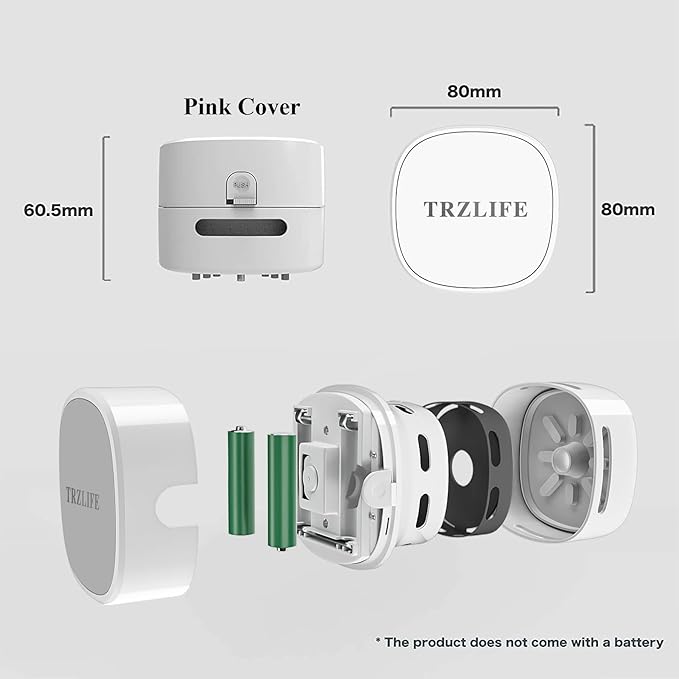 TRZLIFE Desk Vacuum Cleaner, Portable USB Rechargeable Mini Handheld Cleaner Sucks Up Crumbs Debris from Desktop Countertop Drawer, Perfect Office Desk Accessory, Ideal Valentine's Day Gift Pink
