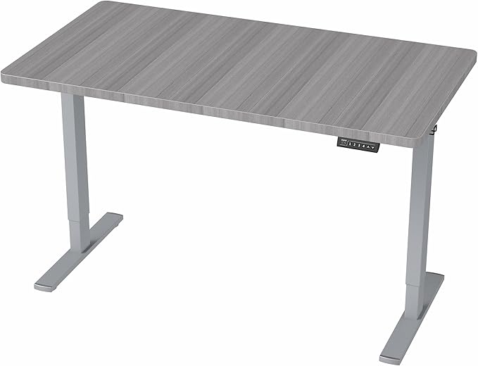 VIVO Electric 43 x 24 in Standing Desk, Memory Height Adjustment, 1B Series, Holds 220 lbs, One-Piece Dark Gray Top, Gray Frame, DESK-KIT-1G4G