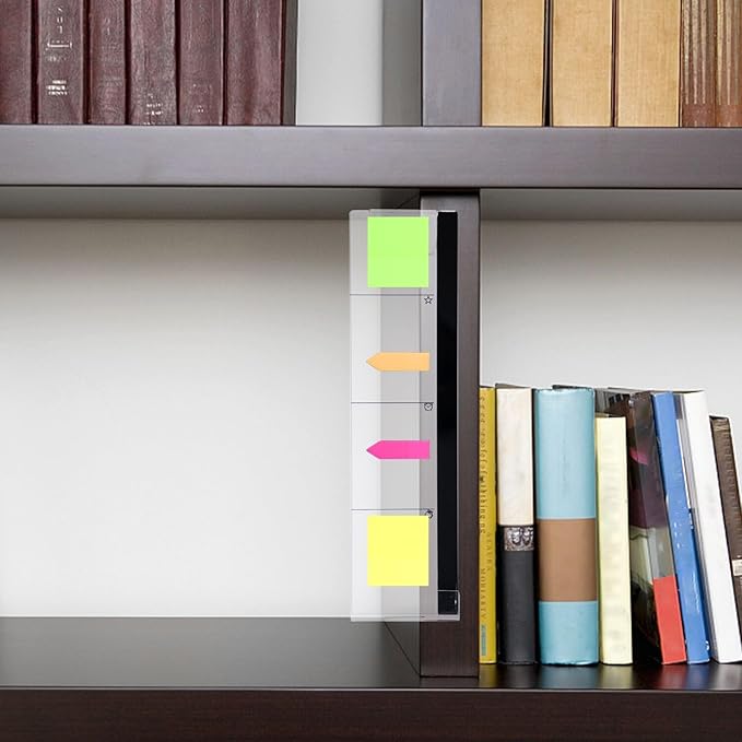 2PCS Multifunction Clear Computer Monitor Memo Boards （Left & Right） Acrylic Screen Message Side Panel Phone Holder Message Reminder for Office Desktop with Sticky Notes